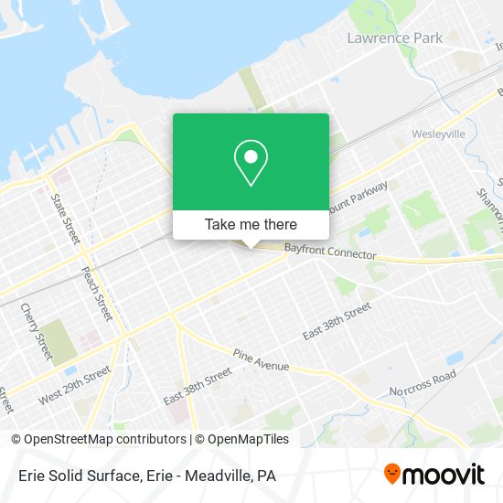 Erie Solid Surface map