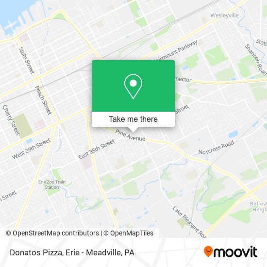 Mapa de Donatos Pizza