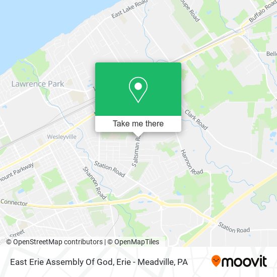East Erie Assembly Of God map