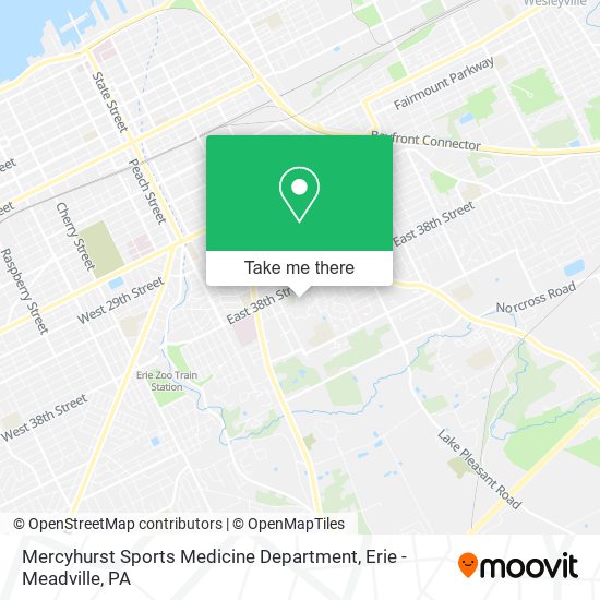 Mapa de Mercyhurst Sports Medicine Department