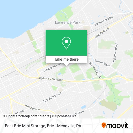 Mapa de East Erie Mini Storage