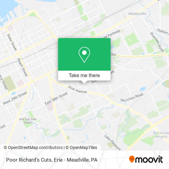 Poor Richard's Cuts map