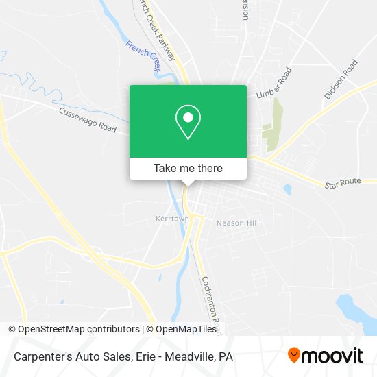 Carpenter's Auto Sales map