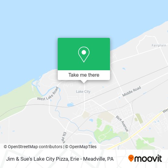 Jim & Sue's Lake City Pizza map