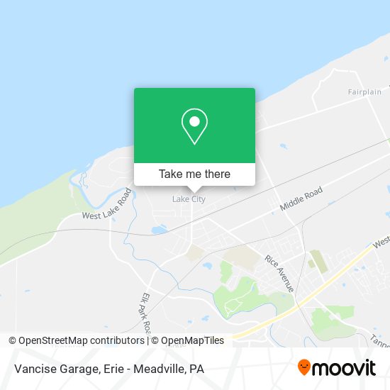 Vancise Garage map