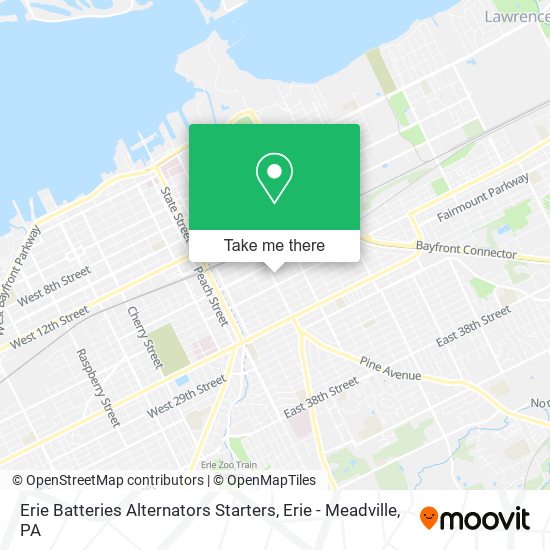 Erie Batteries Alternators Starters map