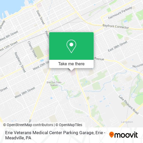 Erie Veterans Medical Center Parking Garage map