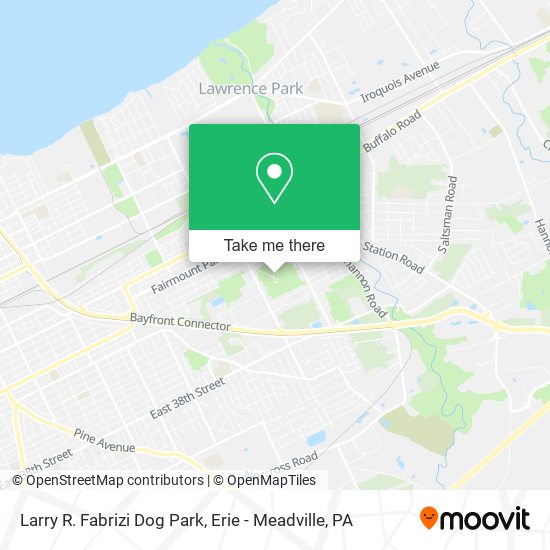 Larry R. Fabrizi Dog Park map