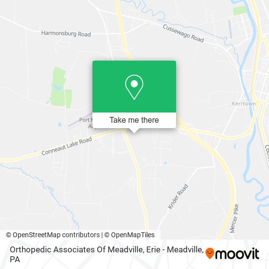 Orthopedic Associates Of Meadville map