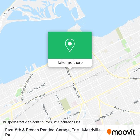 Mapa de East 8th & French Parking Garage
