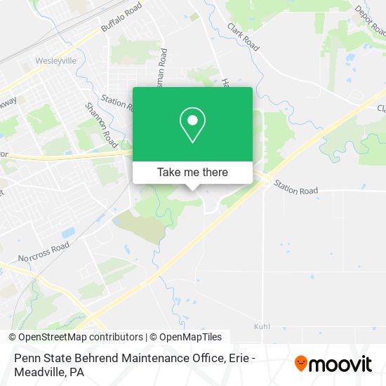 Penn State Behrend Maintenance Office map