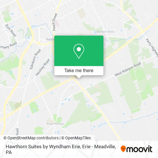 Mapa de Hawthorn Suites by Wyndham Erie