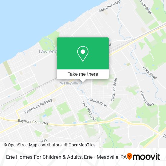 Erie Homes For Children & Adults map