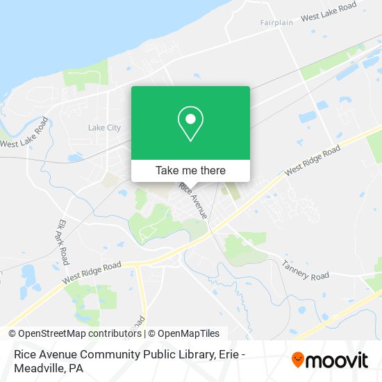 Rice Avenue Community Public Library map