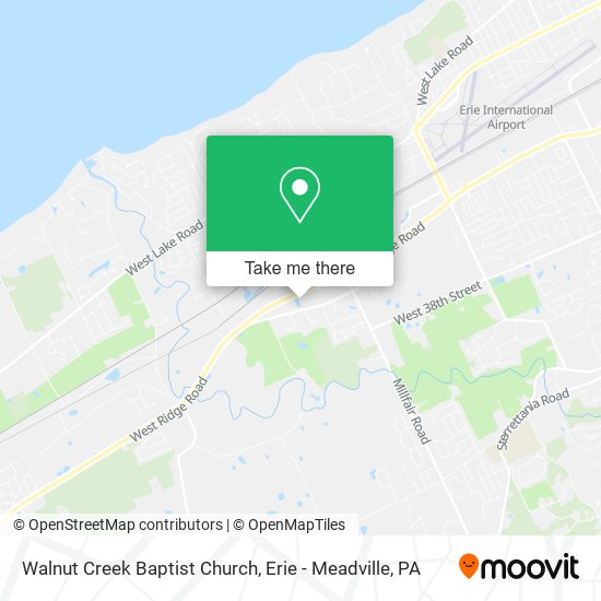 Walnut Creek Baptist Church map