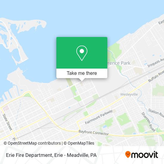 Erie Fire Department map