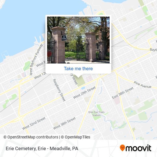 Erie Cemetery map