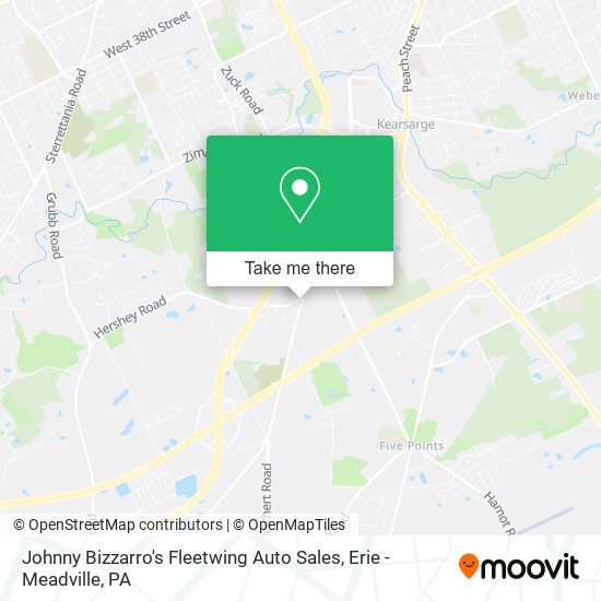 Johnny Bizzarro's Fleetwing Auto Sales map