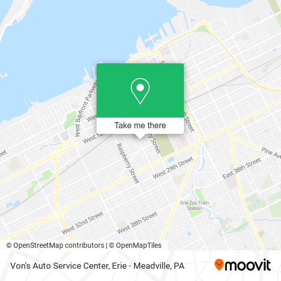 Mapa de Von's Auto Service Center