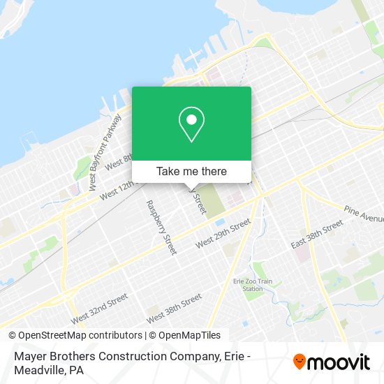 Mayer Brothers Construction Company map