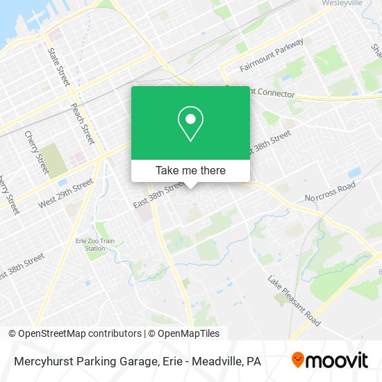 Mapa de Mercyhurst Parking Garage