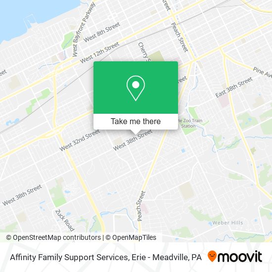 Affinity Family Support Services map