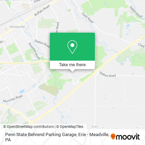 Penn State Behrend Parking Garage map