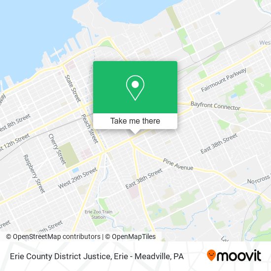 Mapa de Erie County District Justice