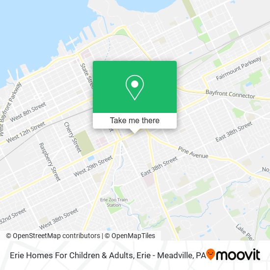 Erie Homes For Children & Adults map