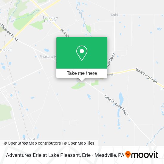 Adventures Erie at Lake Pleasant map