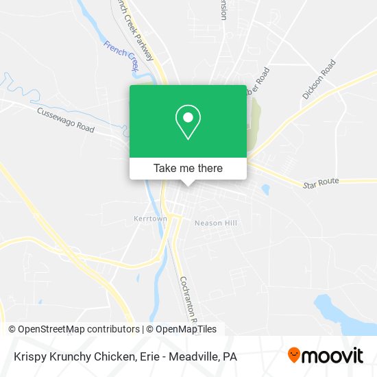 Mapa de Krispy Krunchy Chicken