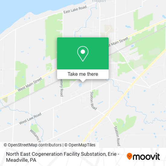 Mapa de North East Cogeneration Facility Substation