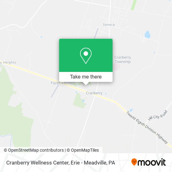 Mapa de Cranberry Wellness Center