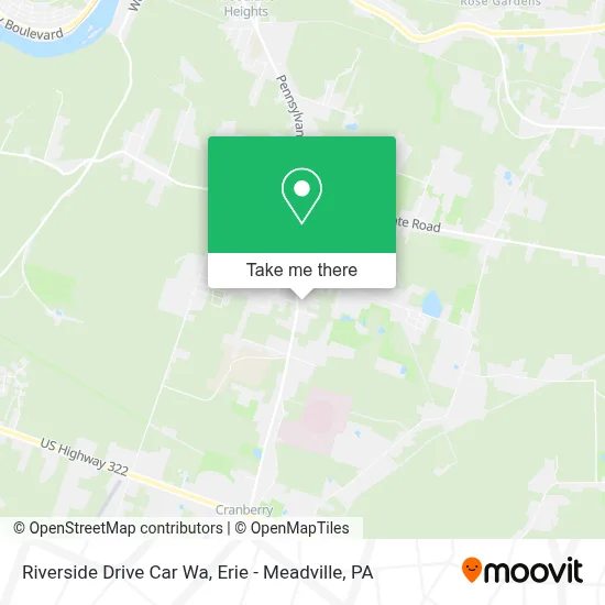 Riverside Drive Car Wa map