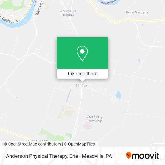 Anderson Physical Therapy map