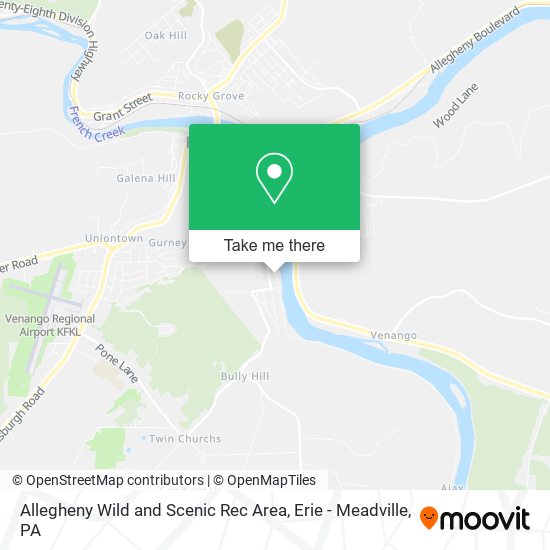 Mapa de Allegheny Wild and Scenic Rec Area