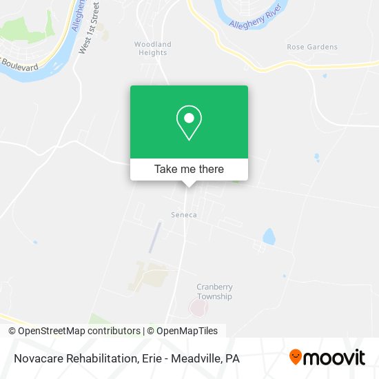 Mapa de Novacare Rehabilitation