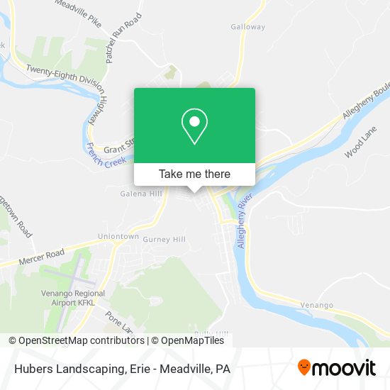 Hubers Landscaping map