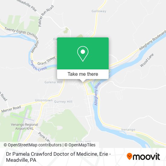 Dr Pamela Crawford Doctor of Medicine map