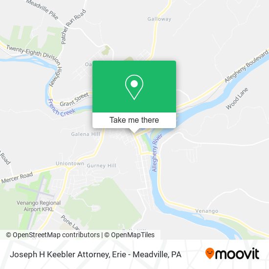 Joseph H Keebler Attorney map