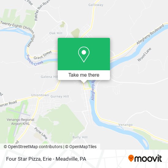 Four Star Pizza map
