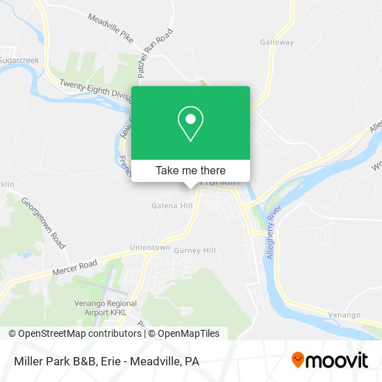 Mapa de Miller Park B&B