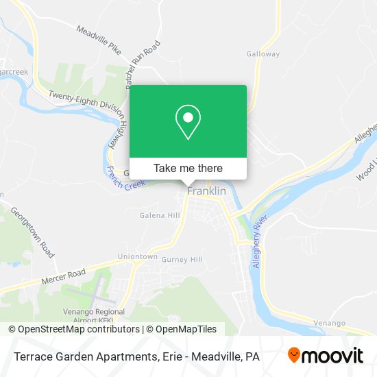 Mapa de Terrace Garden Apartments