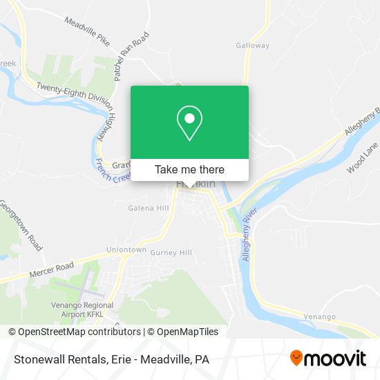 Stonewall Rentals map