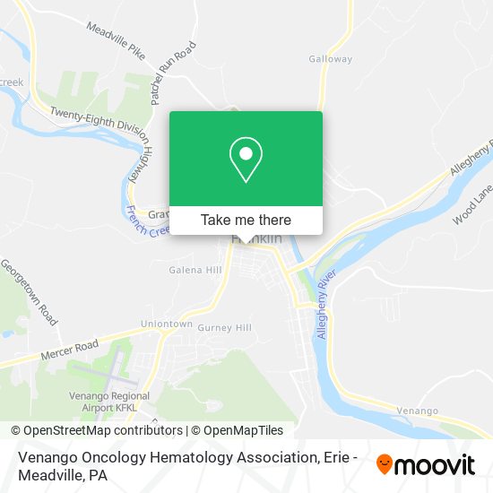Venango Oncology Hematology Association map