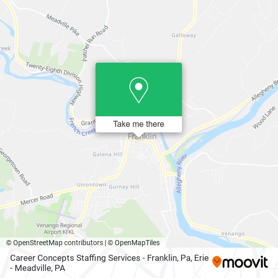Career Concepts Staffing Services - Franklin, Pa map