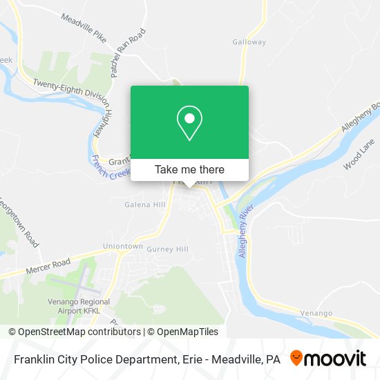 Franklin City Police Department map