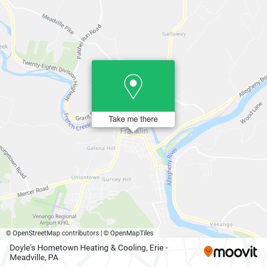 Mapa de Doyle's Hometown Heating & Cooling