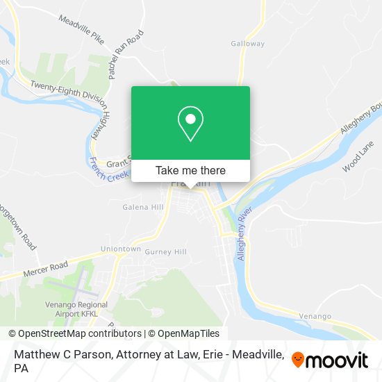 Matthew C Parson, Attorney at Law map