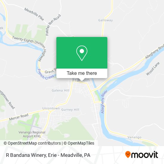 R Bandana Winery map